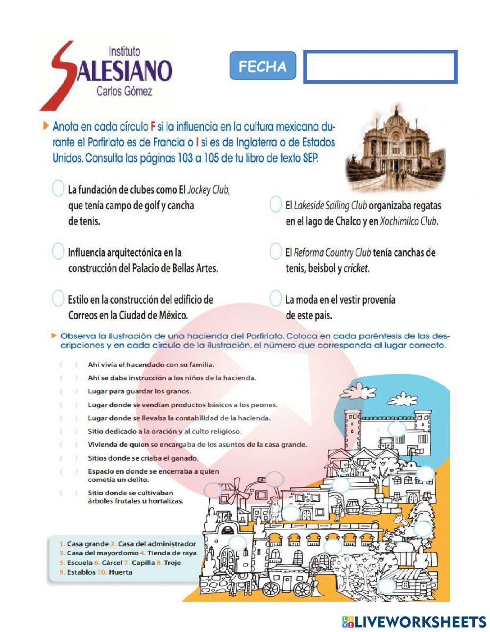 Del porfiriato a la revolucion