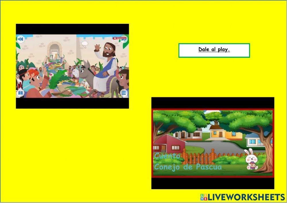 Proyecto 2. La Semana Santa.¿Cómo saludar a Jesús? Infantil 3 años