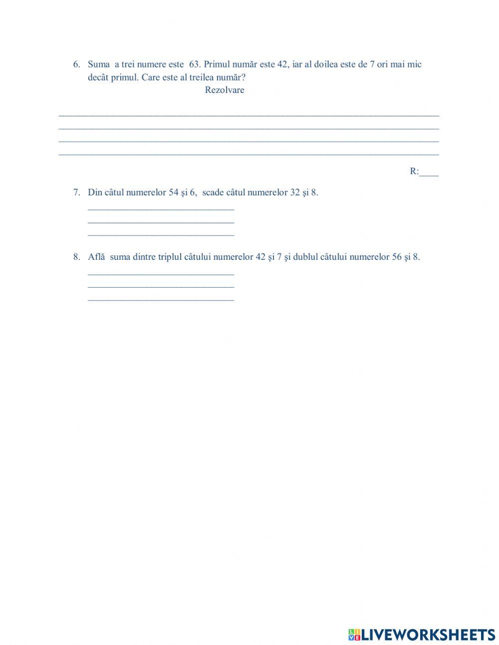 Împărțirea la 7 și 8