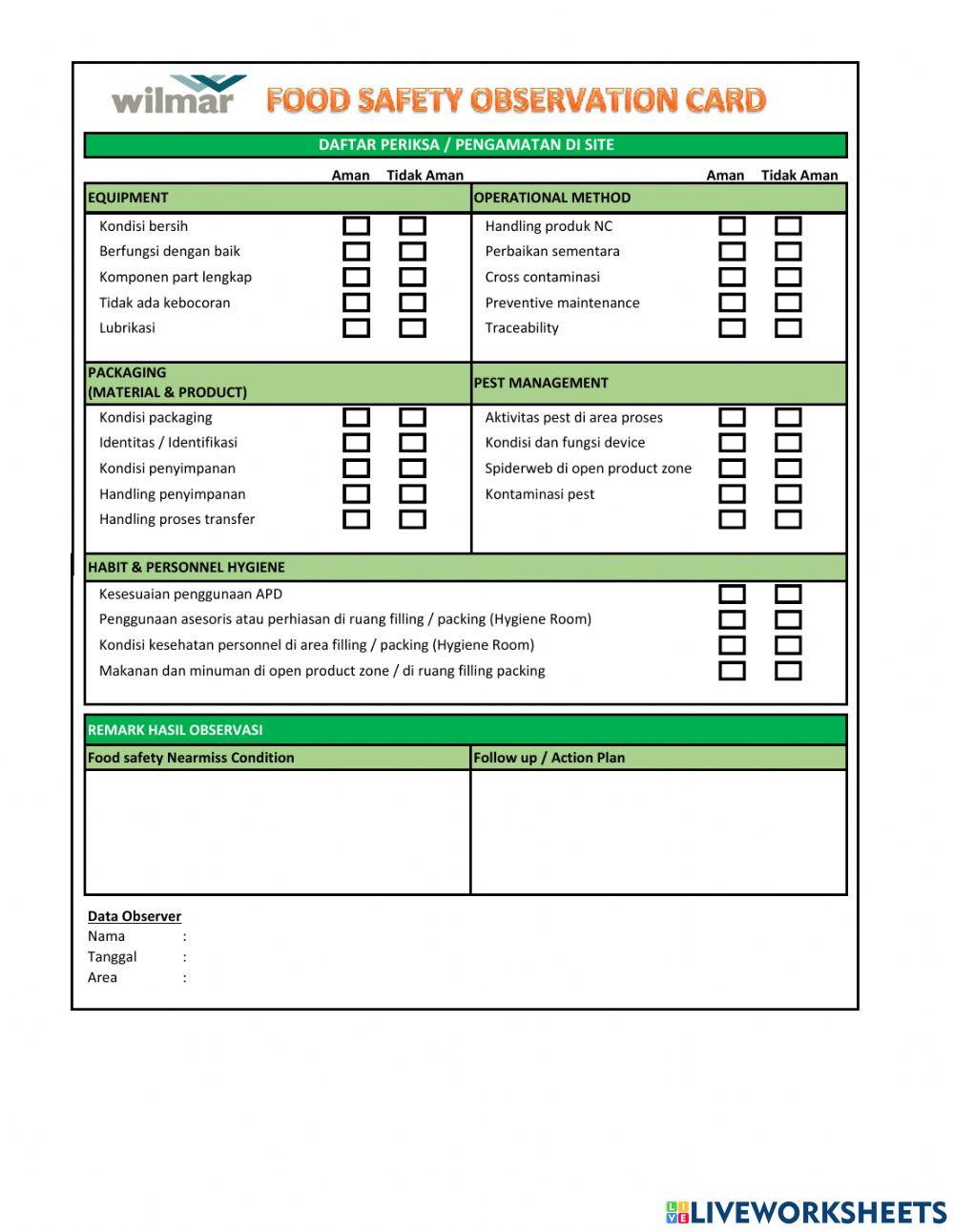 Safety Observation Card Forms Kpa Flex vrogue co