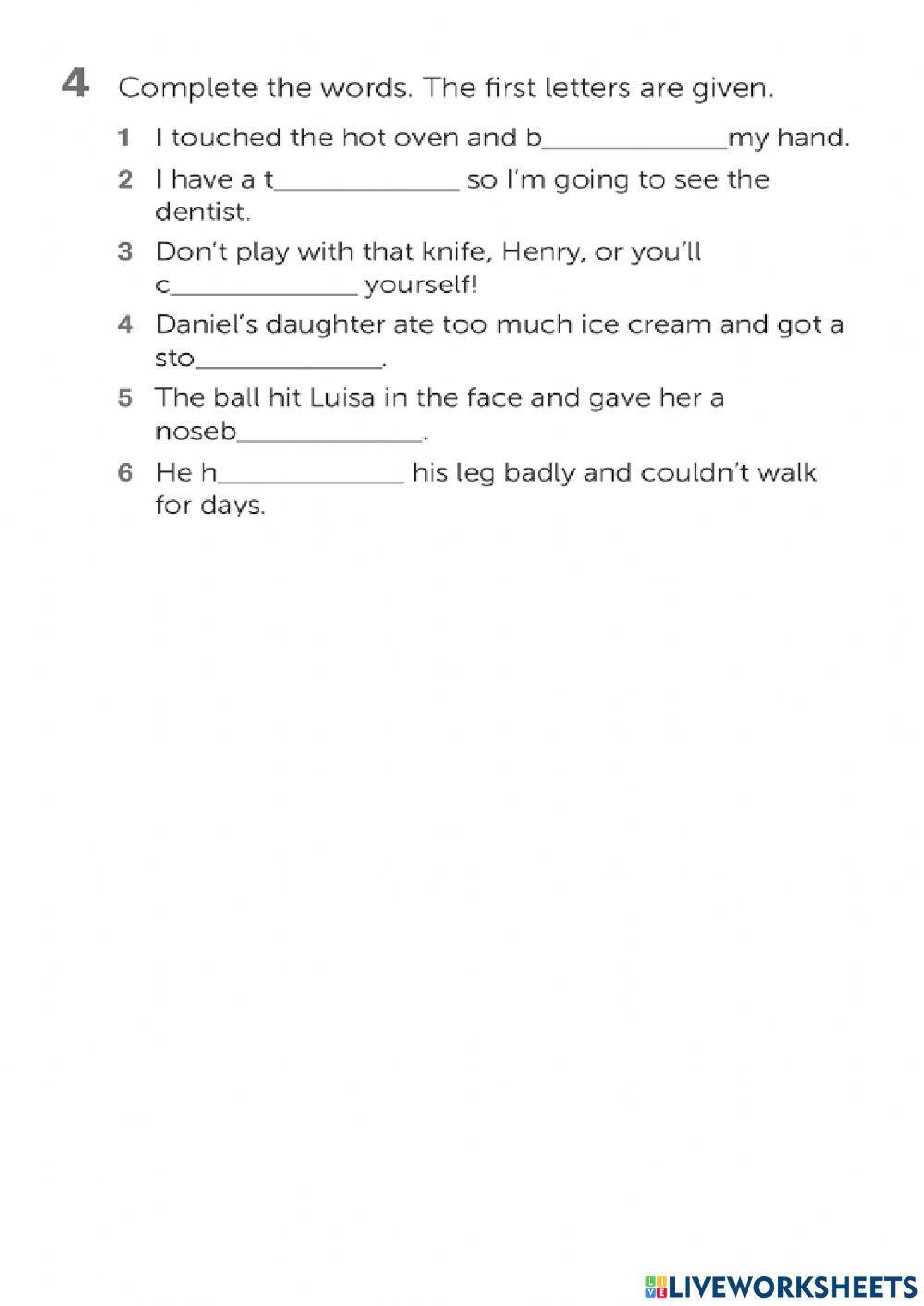 Should and shouldn’t – health and medicine vocabulary