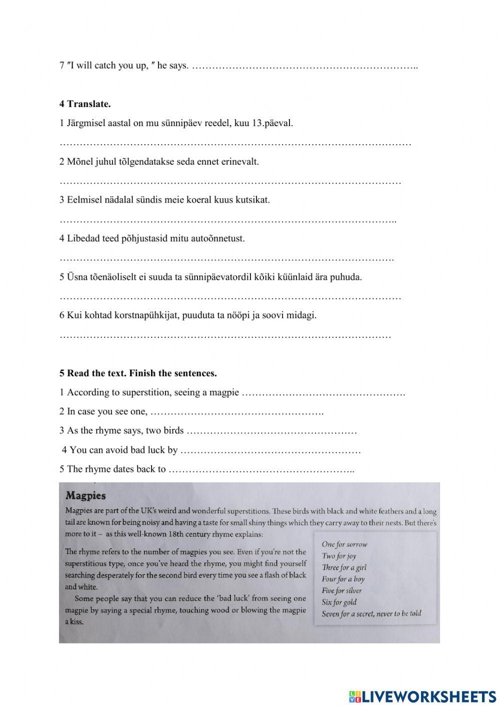 Worksheet 12 (ILE 5)
