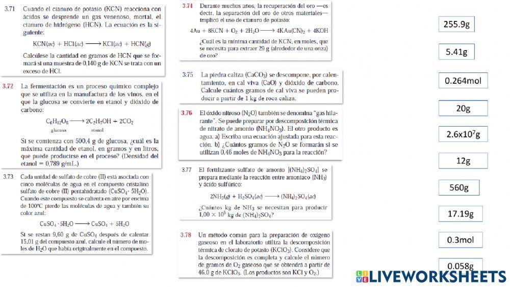 Cálculos Estequiométricos