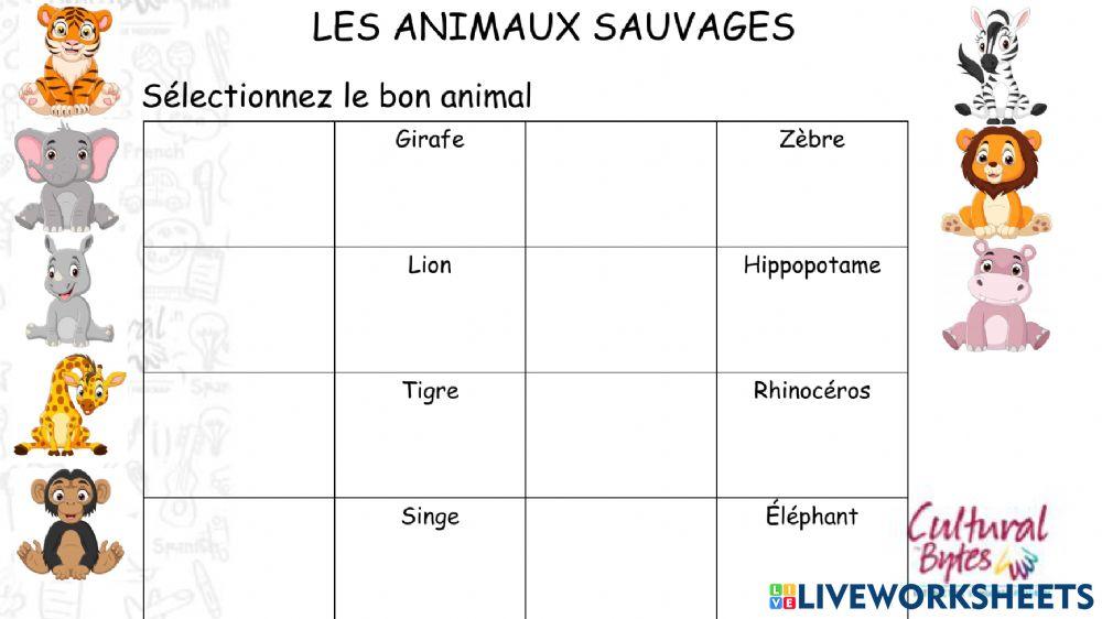 Animaux savauges