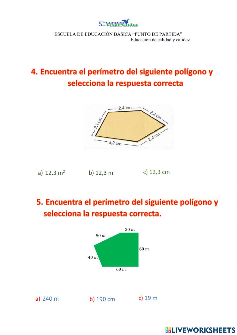 Perímetro de polígonos irregulares