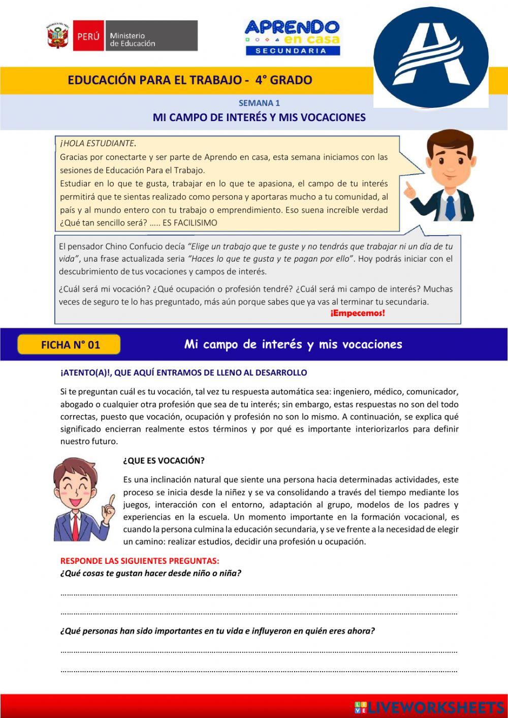 Mi campo de interés y mi vocación