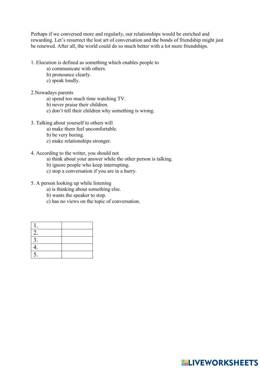 The Lost Art of Conversation