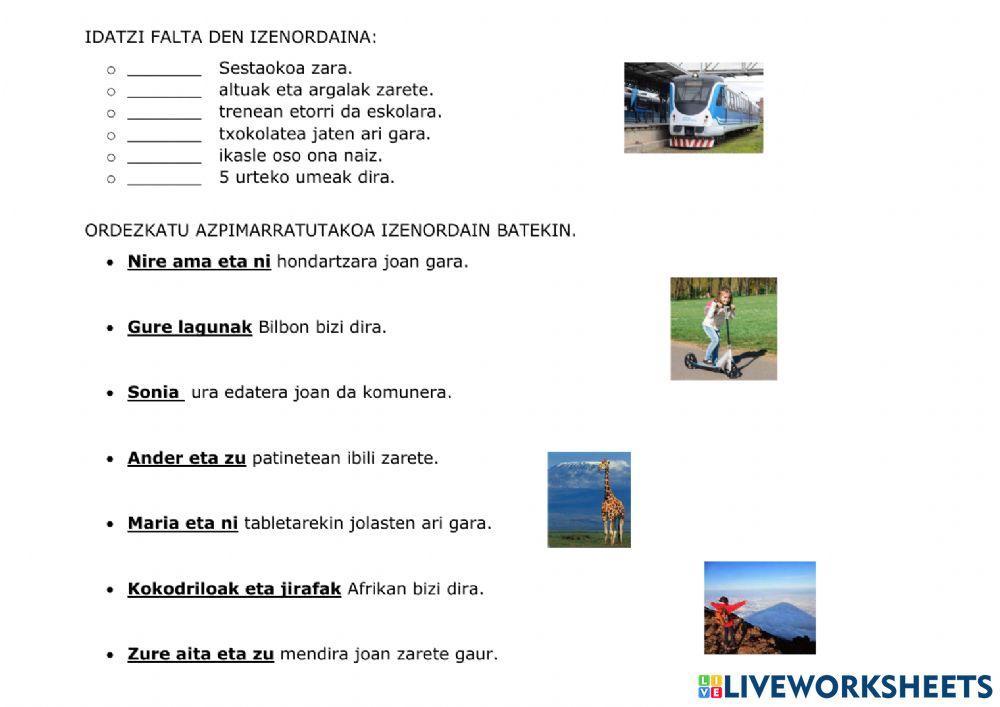 Izenordainak Izenordainak