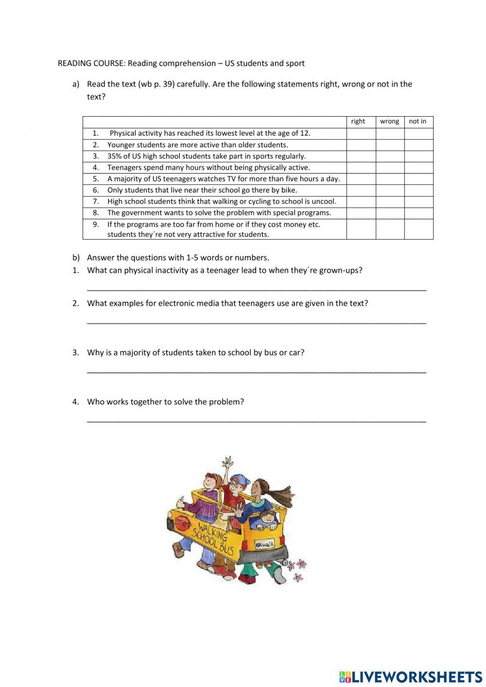 US students and sport