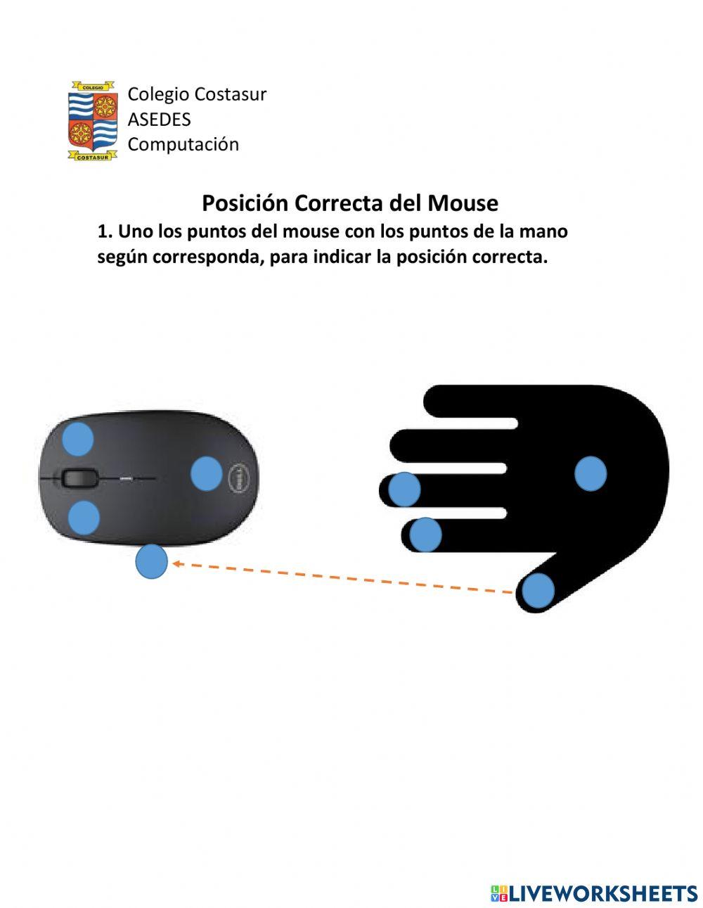 Posición correcta de la mano en el Mouse