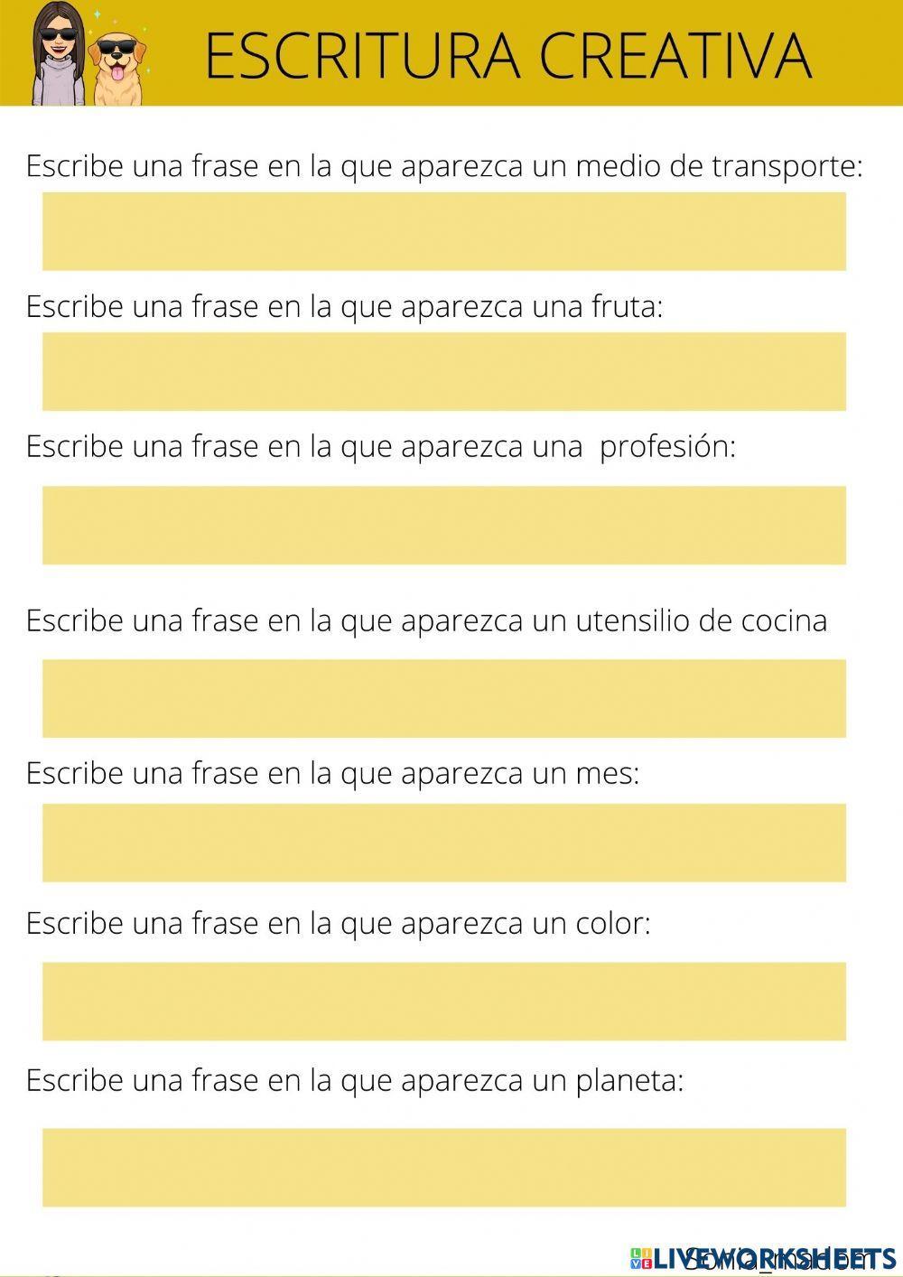Escritura creativa Escritura creativa