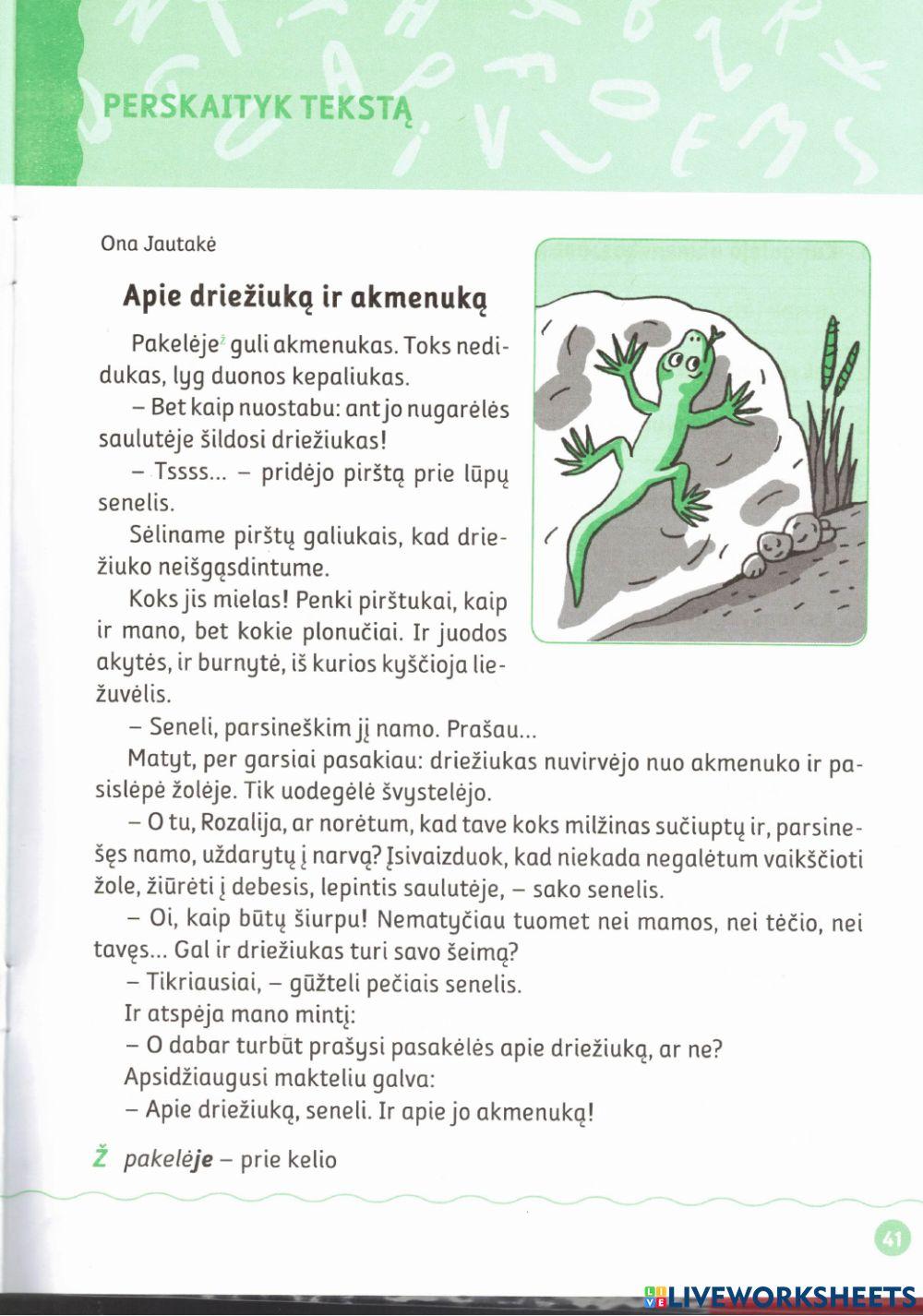 Teksto suvokimas. Skaitiniai