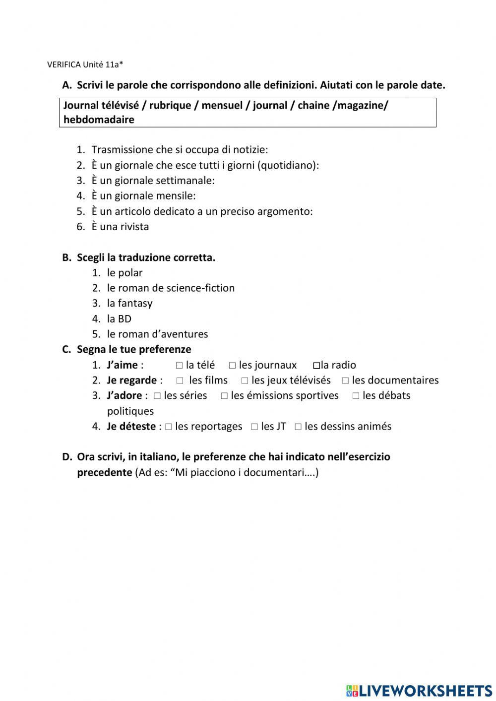 11A-La presse et raconter au passé