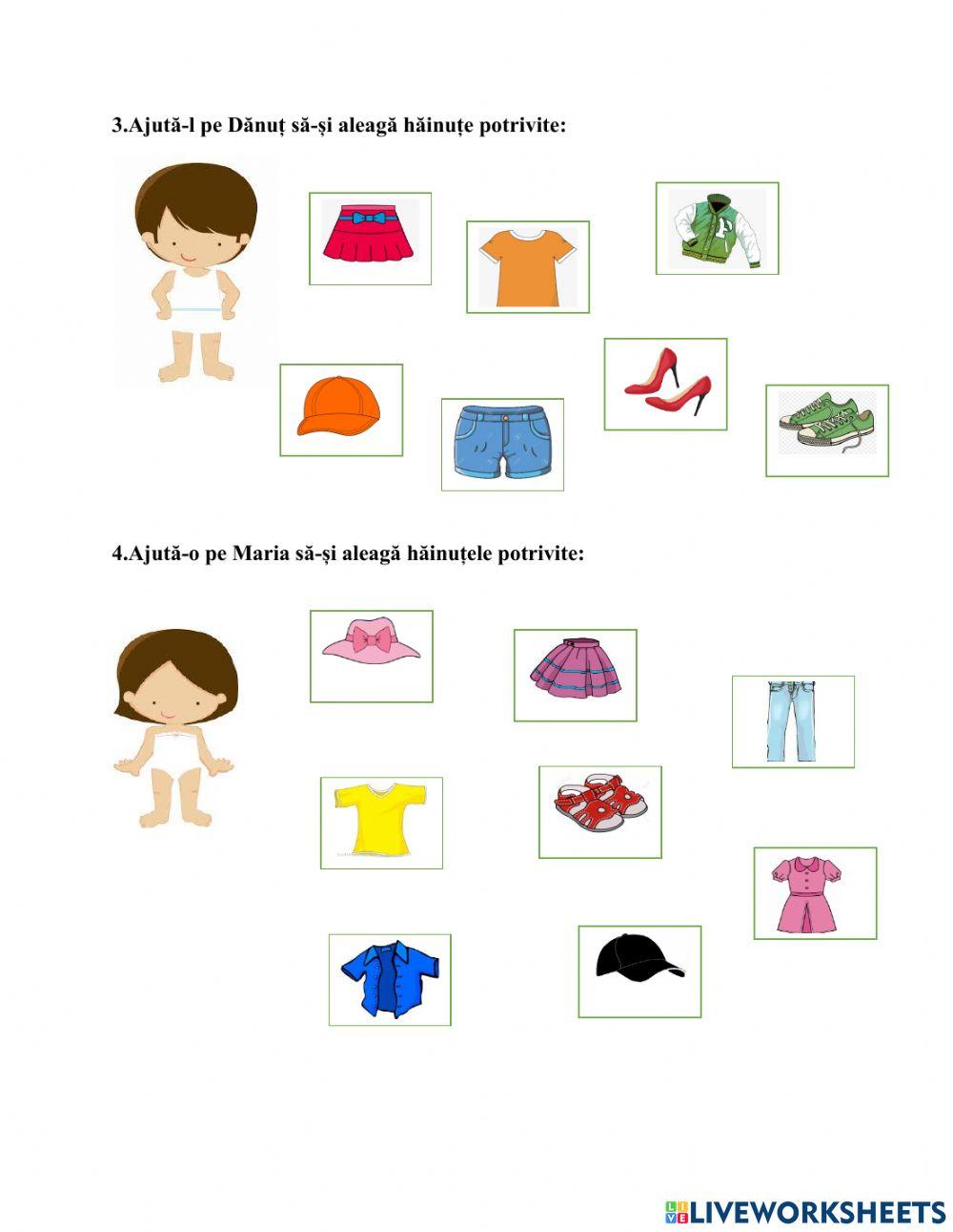 Obiecte de îmbrăcăminte și încălțăminte