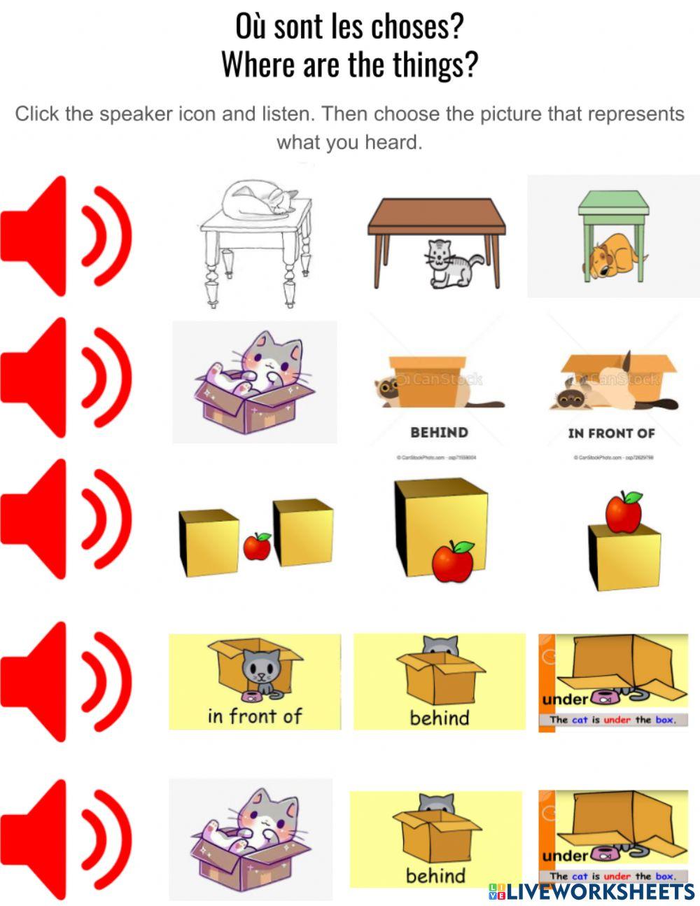 Où sont les choses?