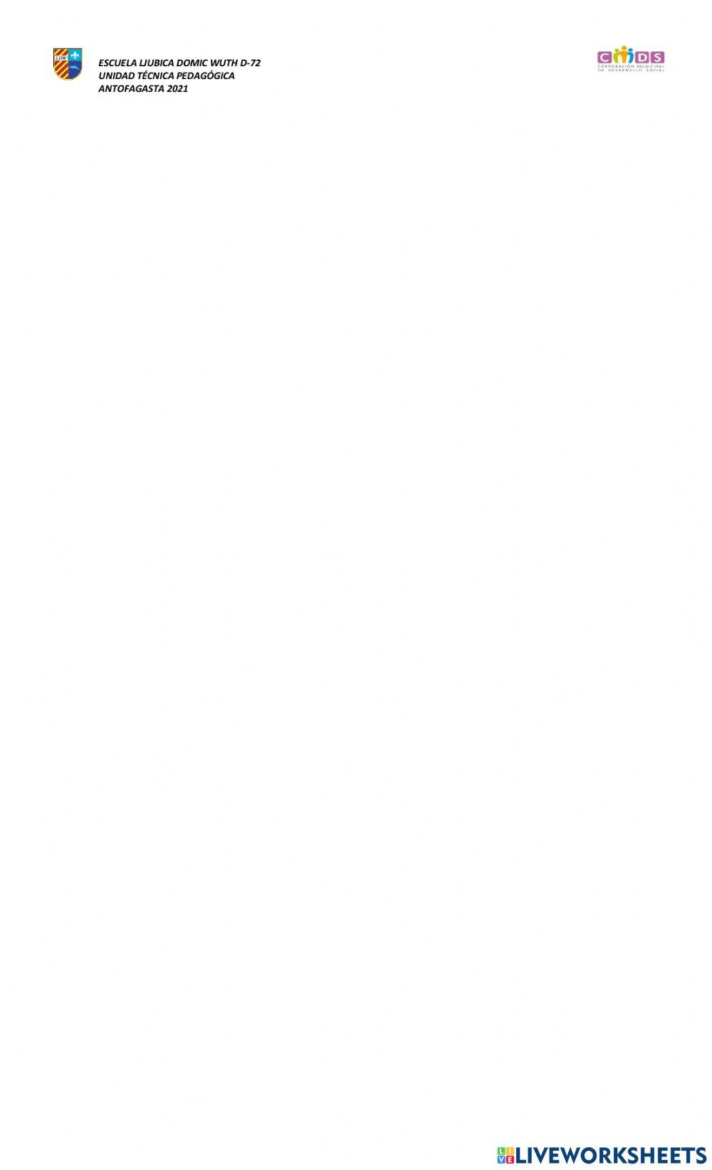 Comprensión de lectura inicial