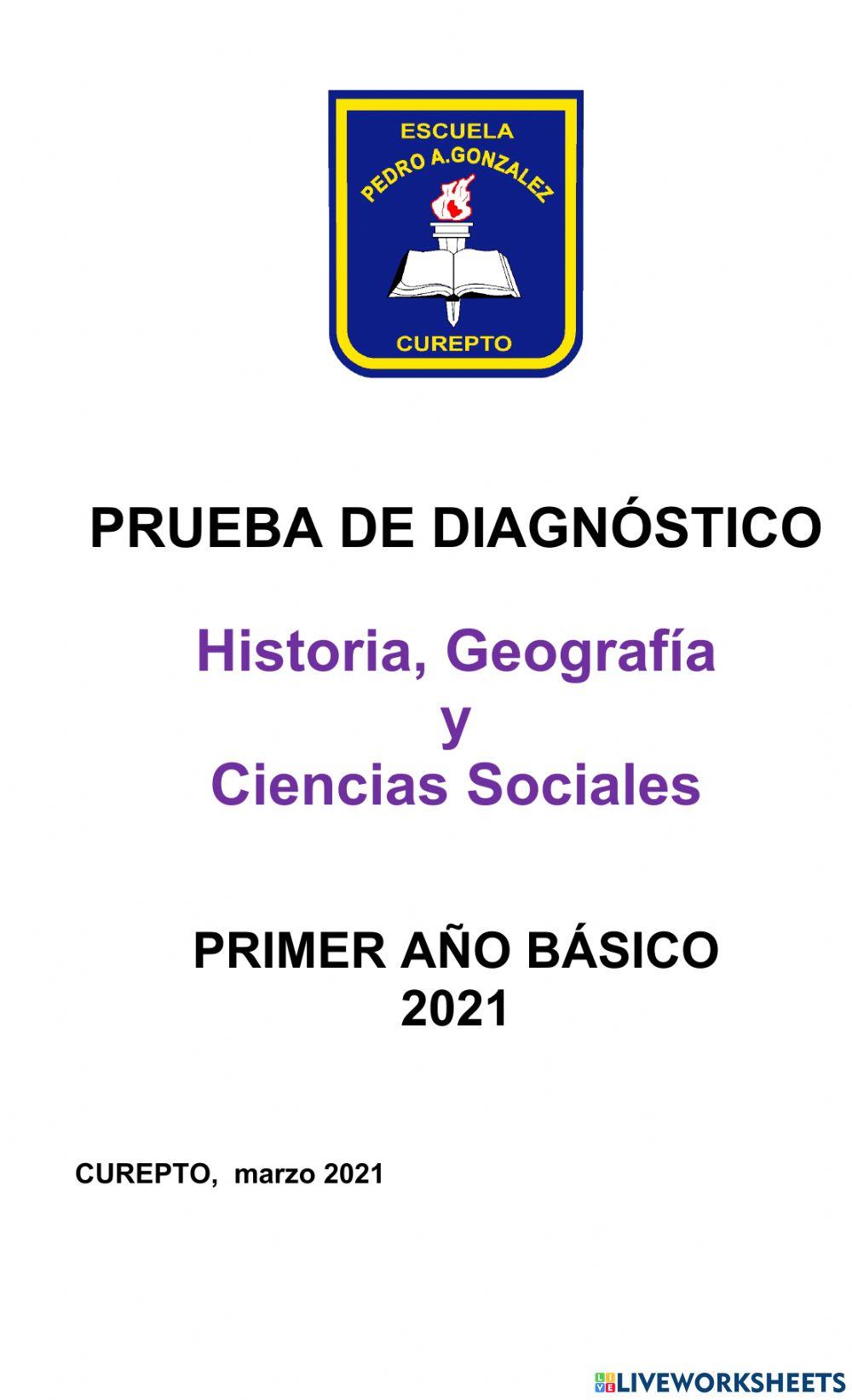 Diagnóstico Historia, Geografía y Ciencias Sociales