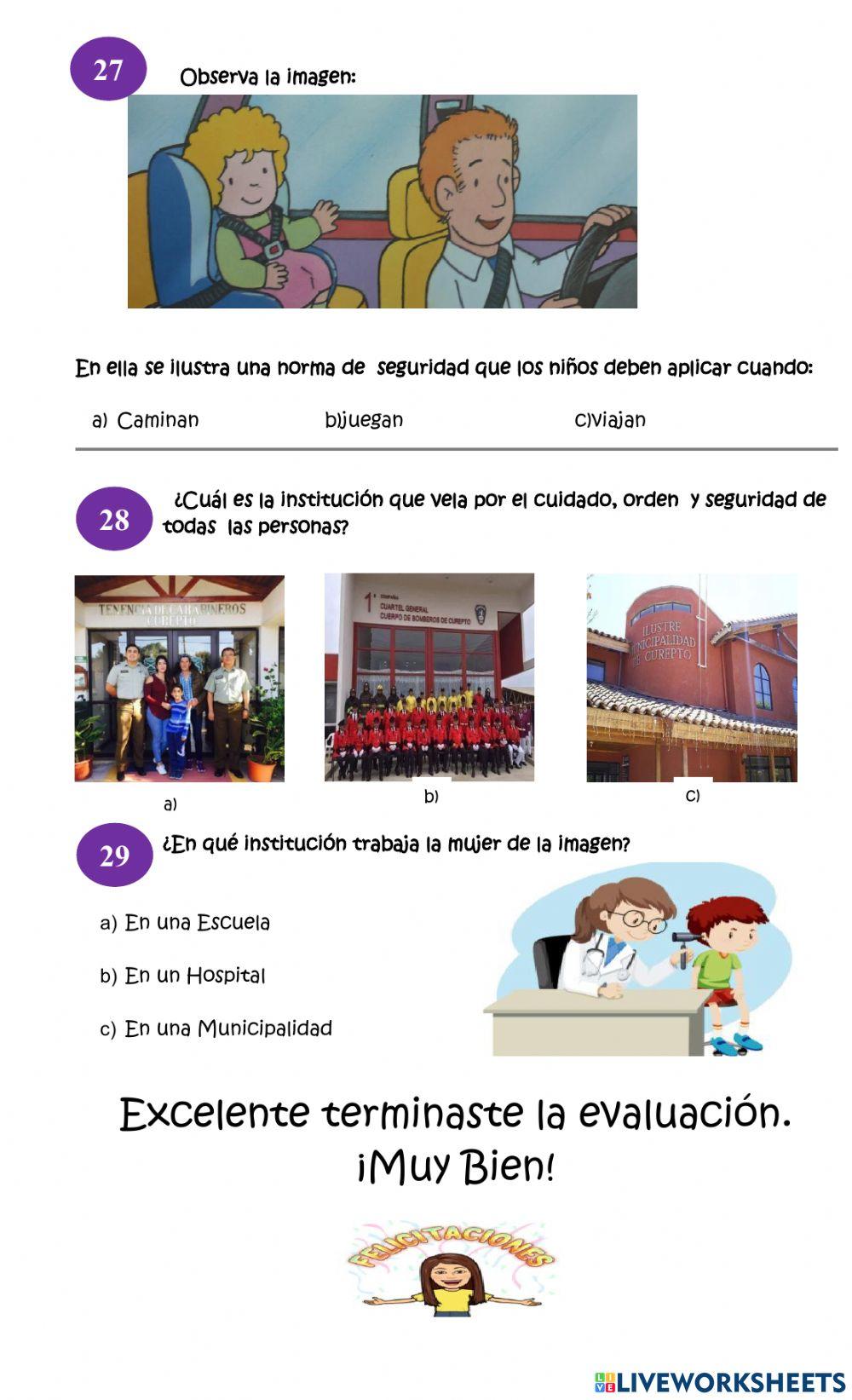 Diagnóstico Historia, Geografía y Ciencias Sociales