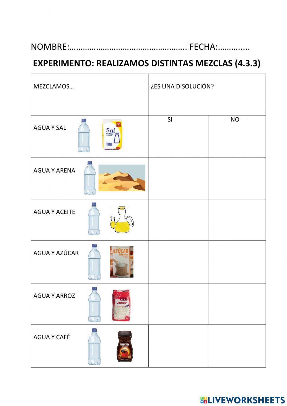 Experimento y toma de datos