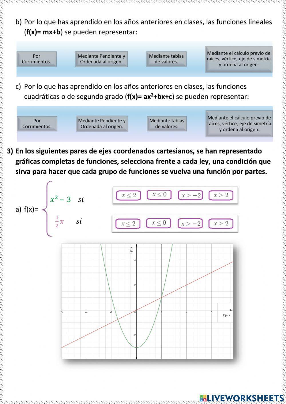 Función por partes o a trozos.