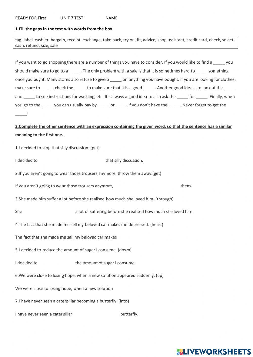 Ready for first   unit 7 test