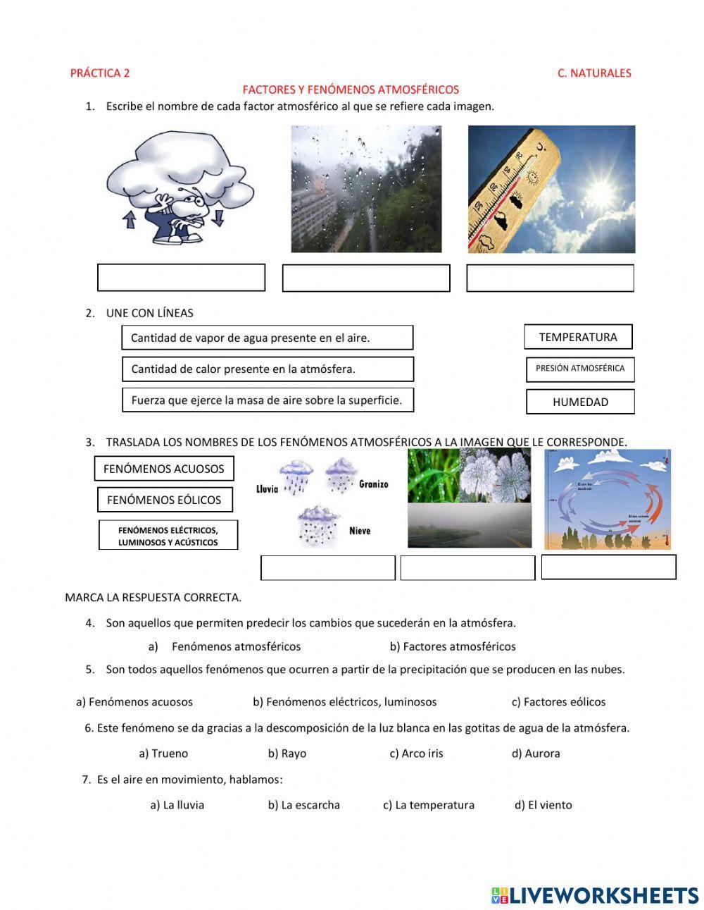 Factores y fenómenos atmosféricos