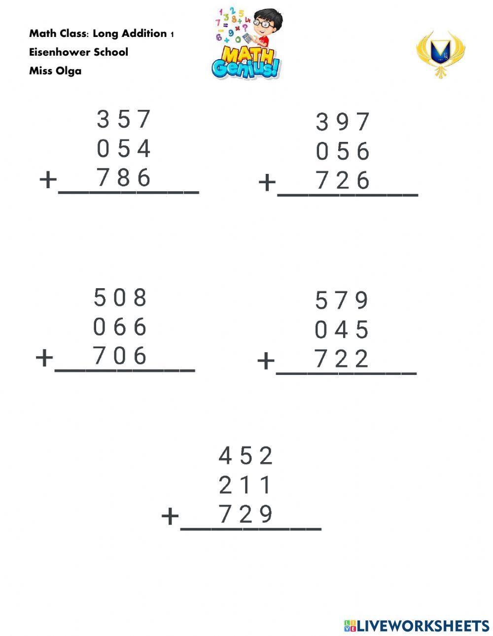 822104 long addition olga lucia parada espinosa