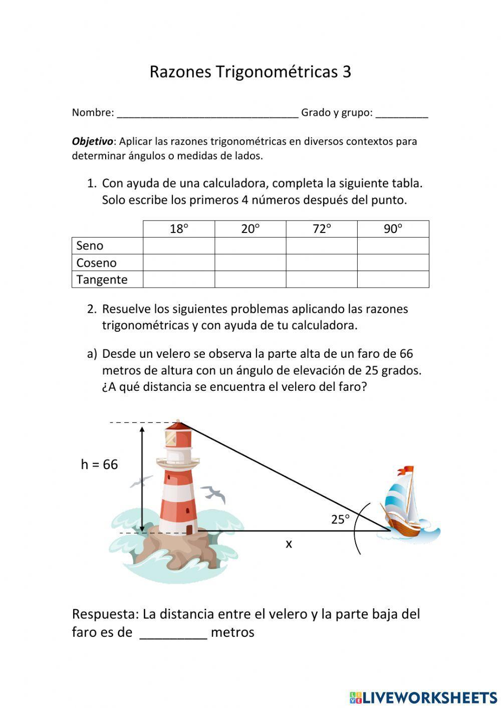 Razones Trigonométricas