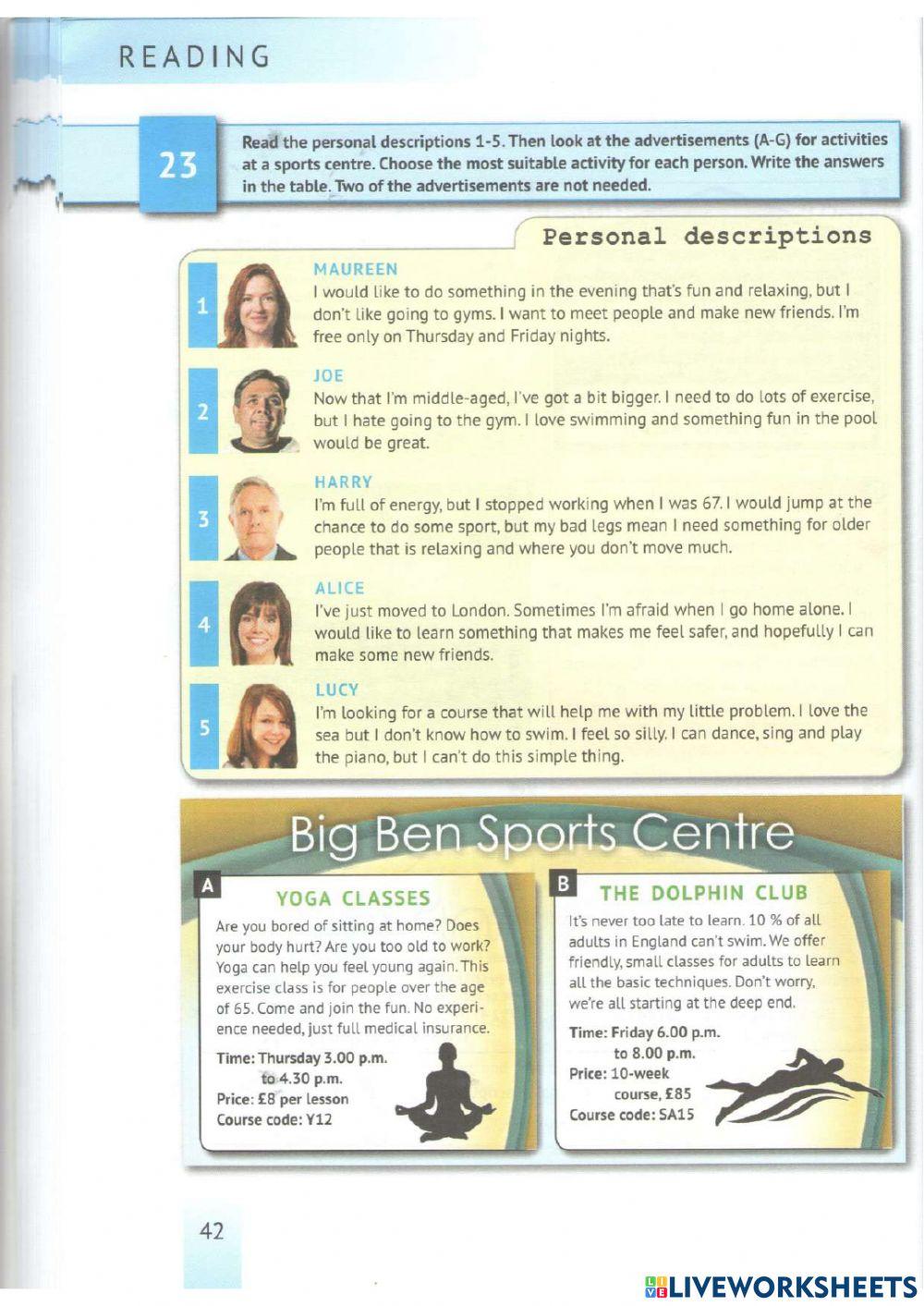 English Test Training A2 - Reading 21-24