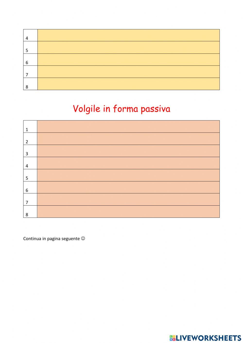 Forma attiva e passiva