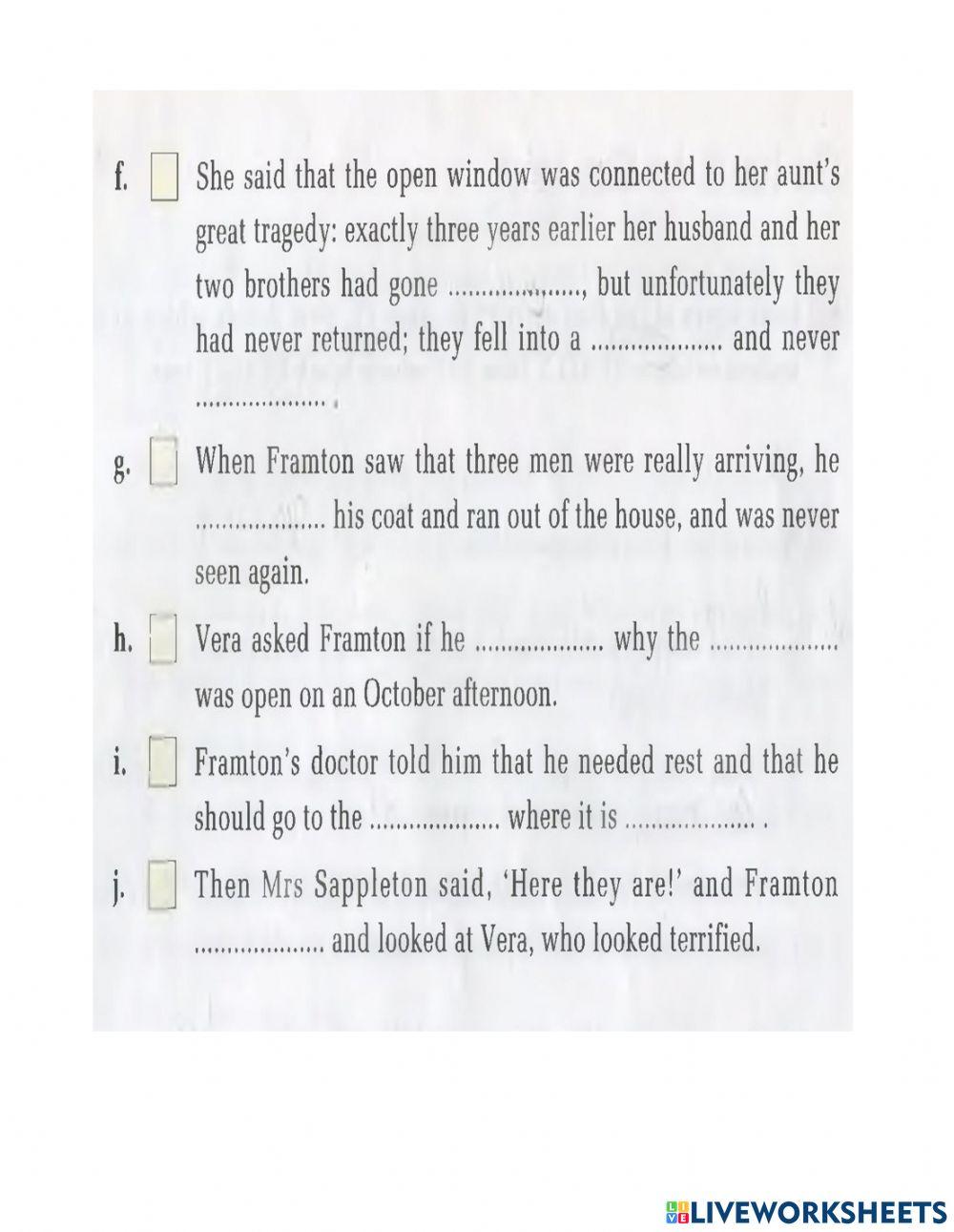 The Open Window- part 2