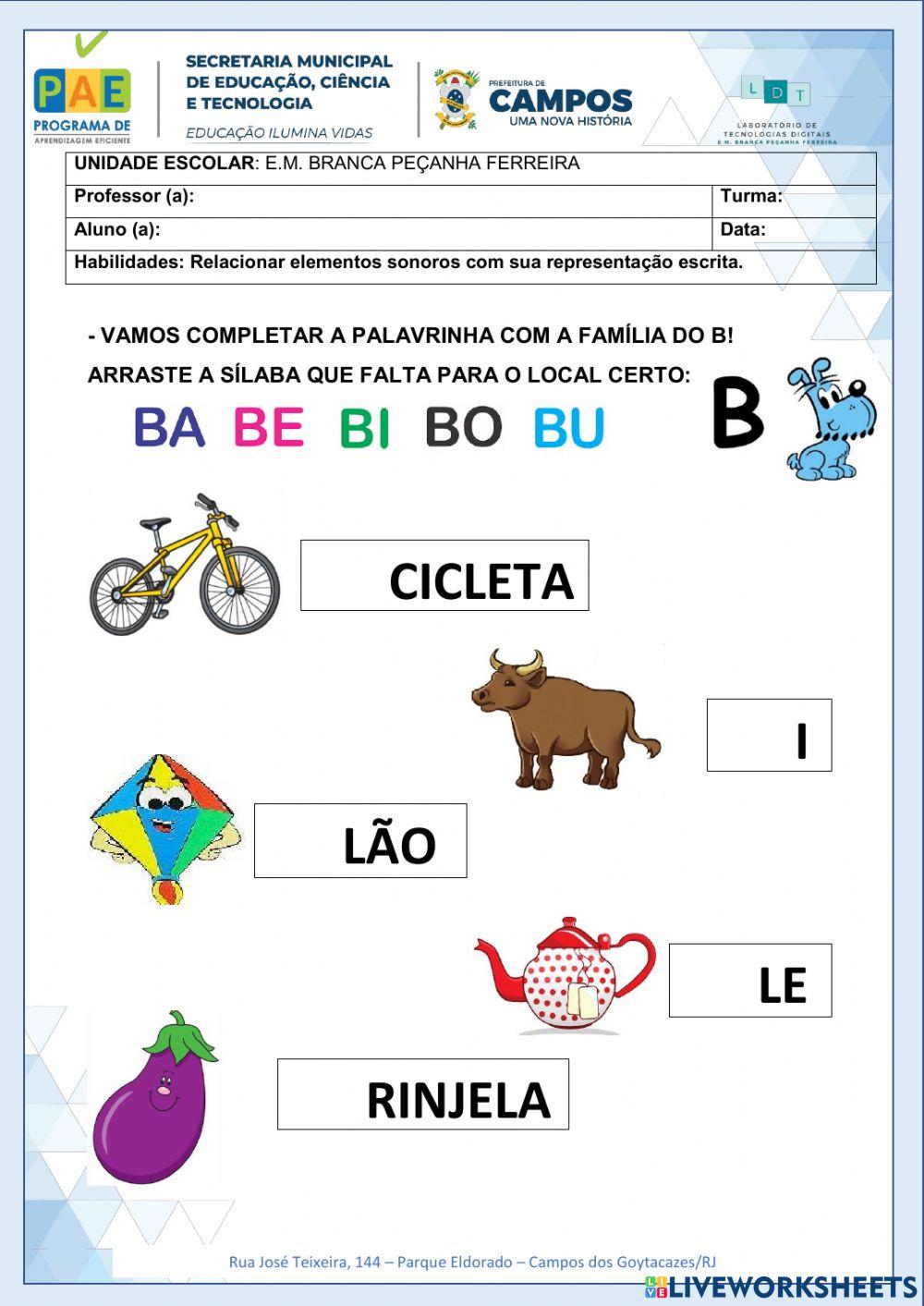 Família do b e do c