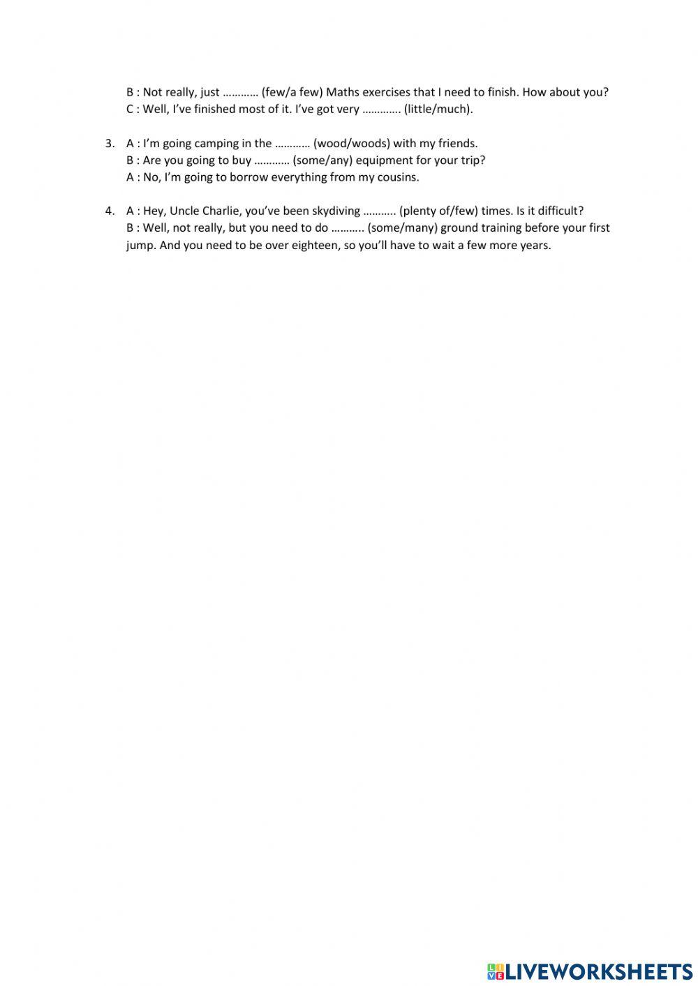 Form 4 - Countable - Uncountable Nouns