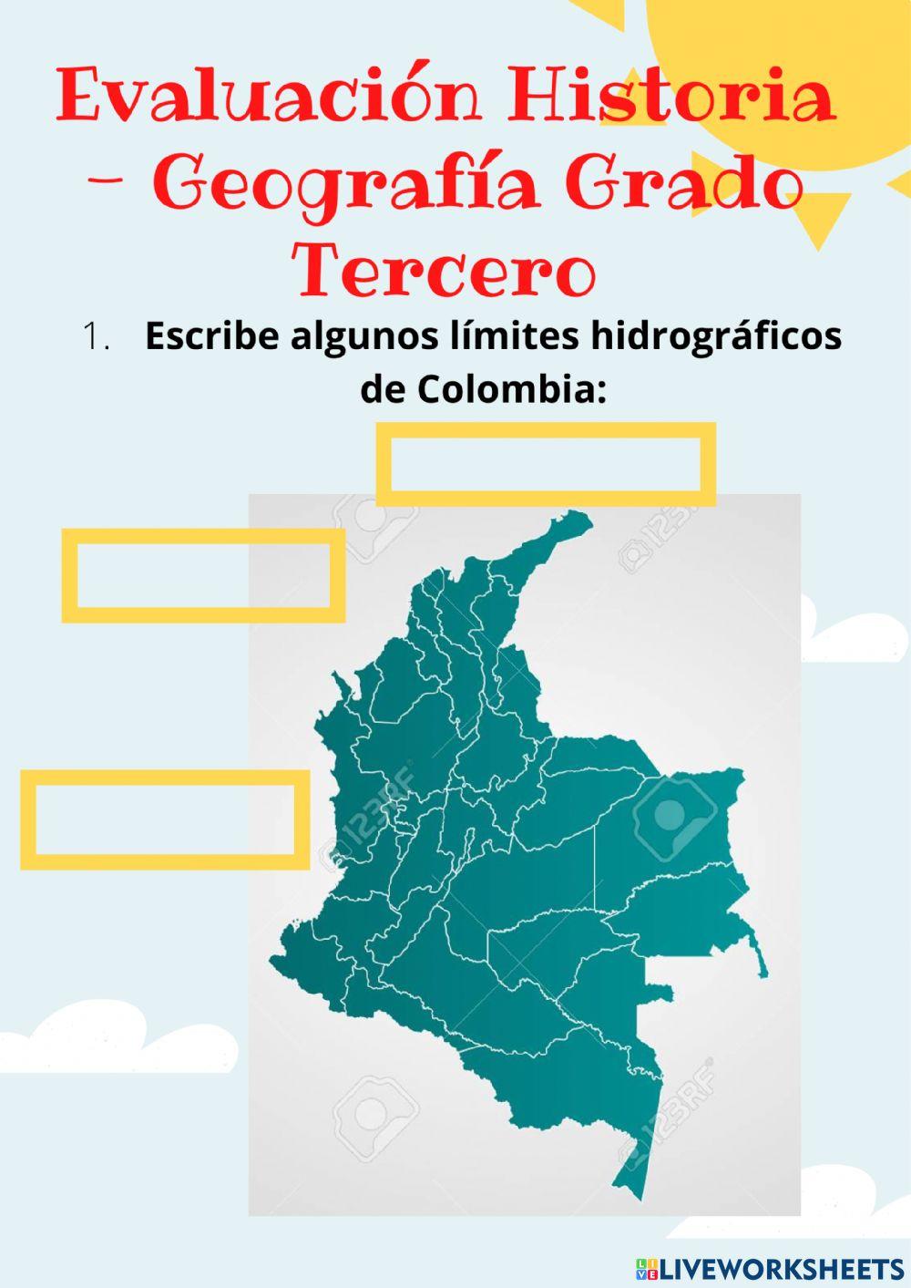 Evaluación historia y geografía