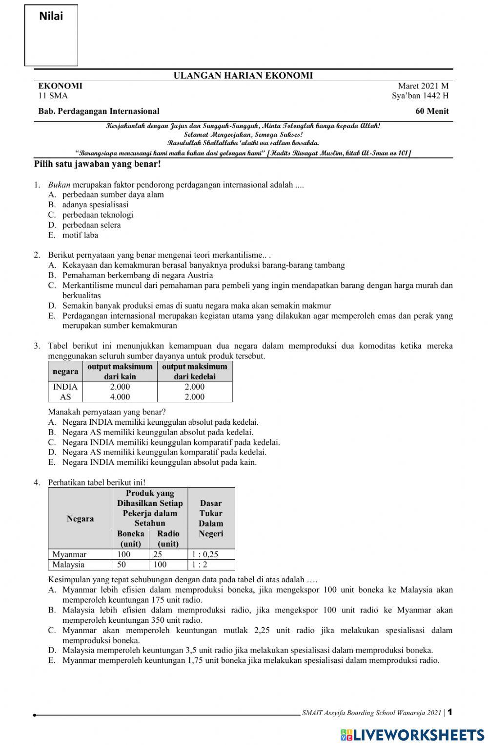 UH Bab Perdagangan Internasional