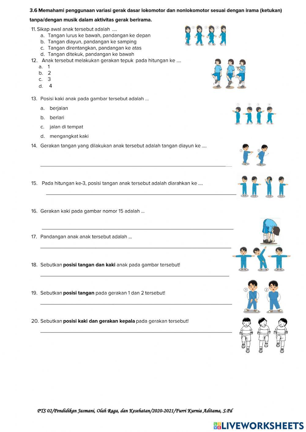 Penilaian Tengah Semester geap PJOK