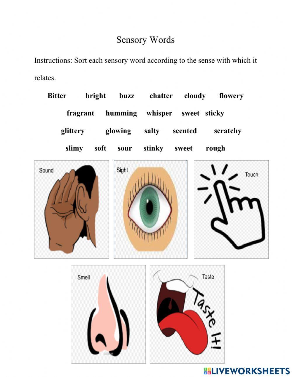 Sensory Imagery online exercise for | Live Worksheets
