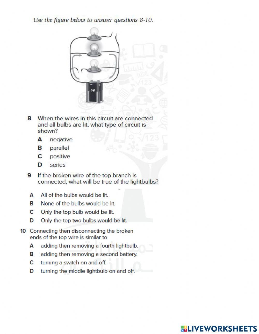 Circuits online activity | Live Worksheets