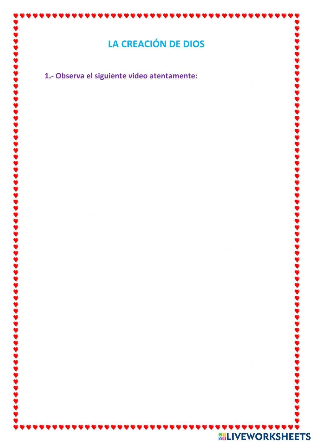 La Creación de Dios