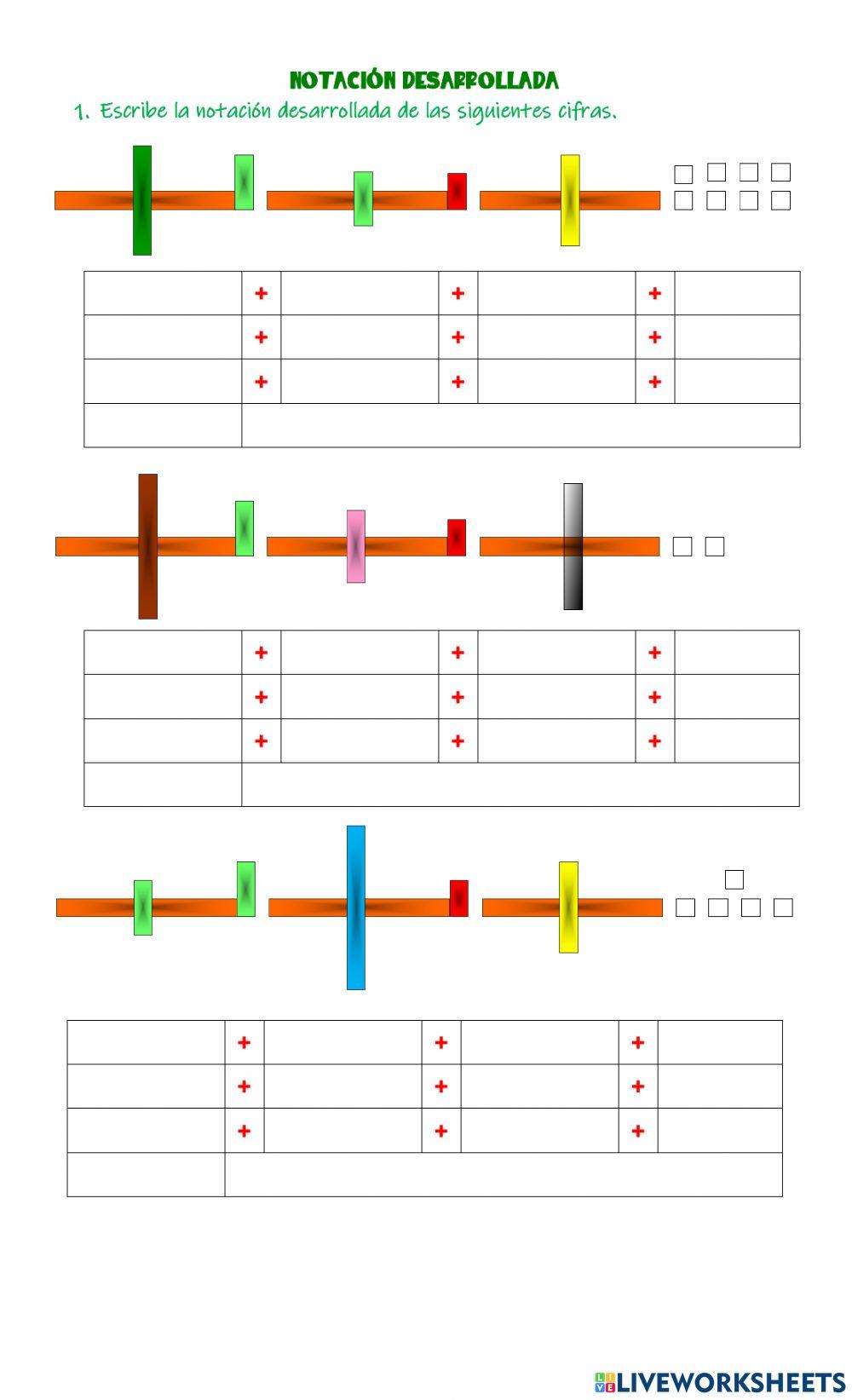Notación desarrollada - UM
