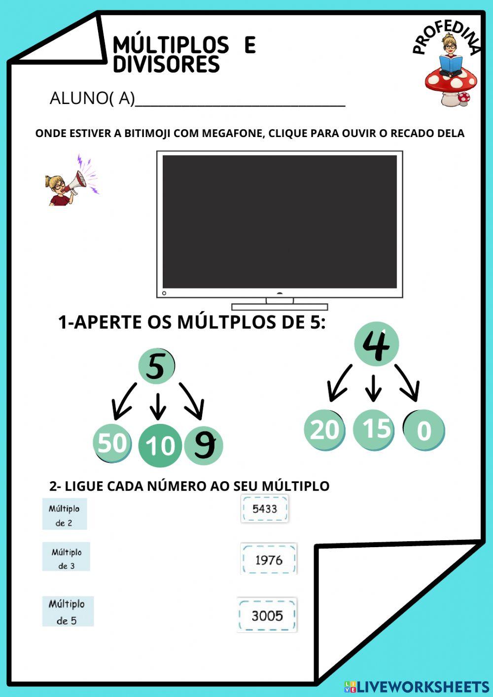 Múltiplos e divisores