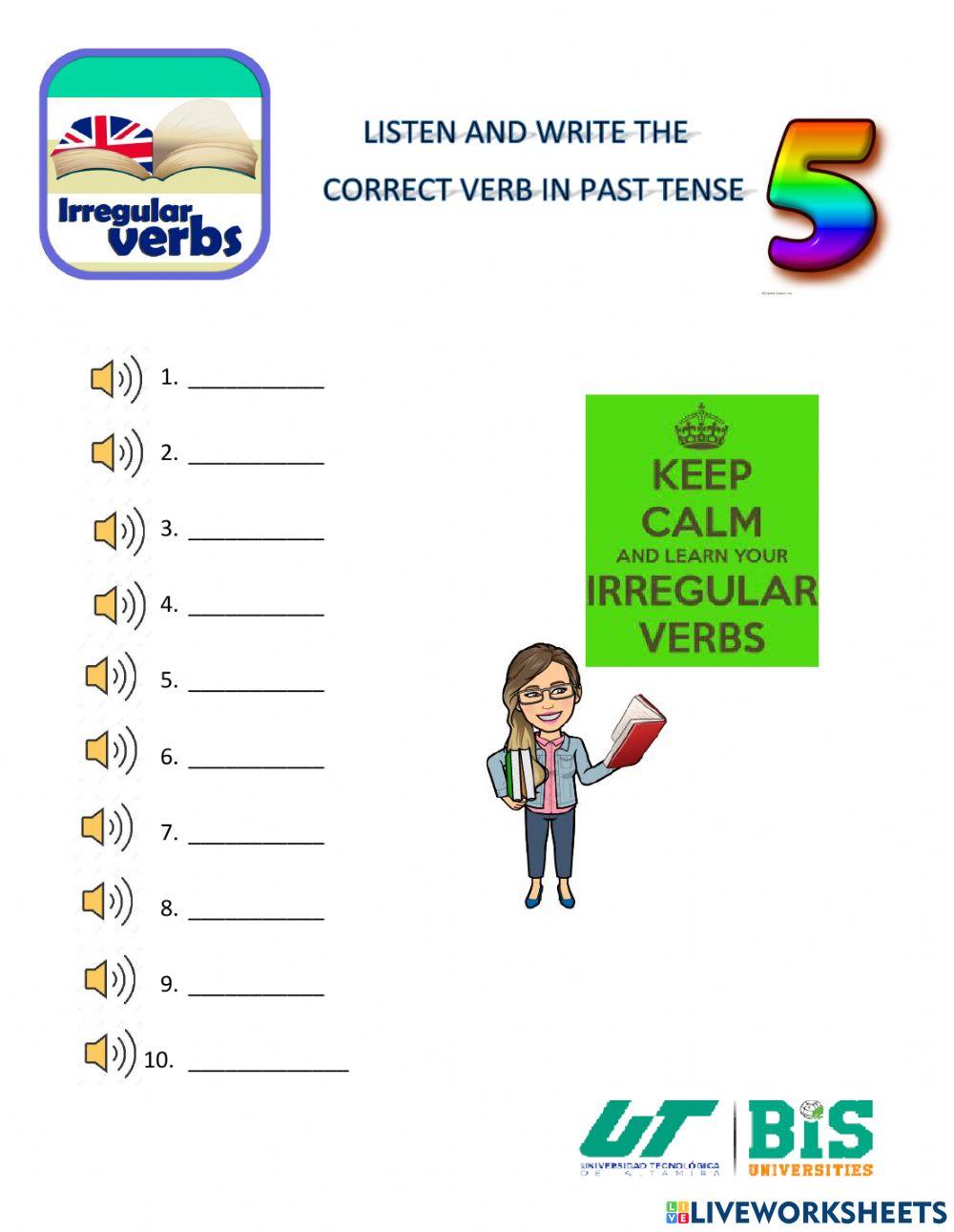 Verbs in past online pdf activity Live Worksheets