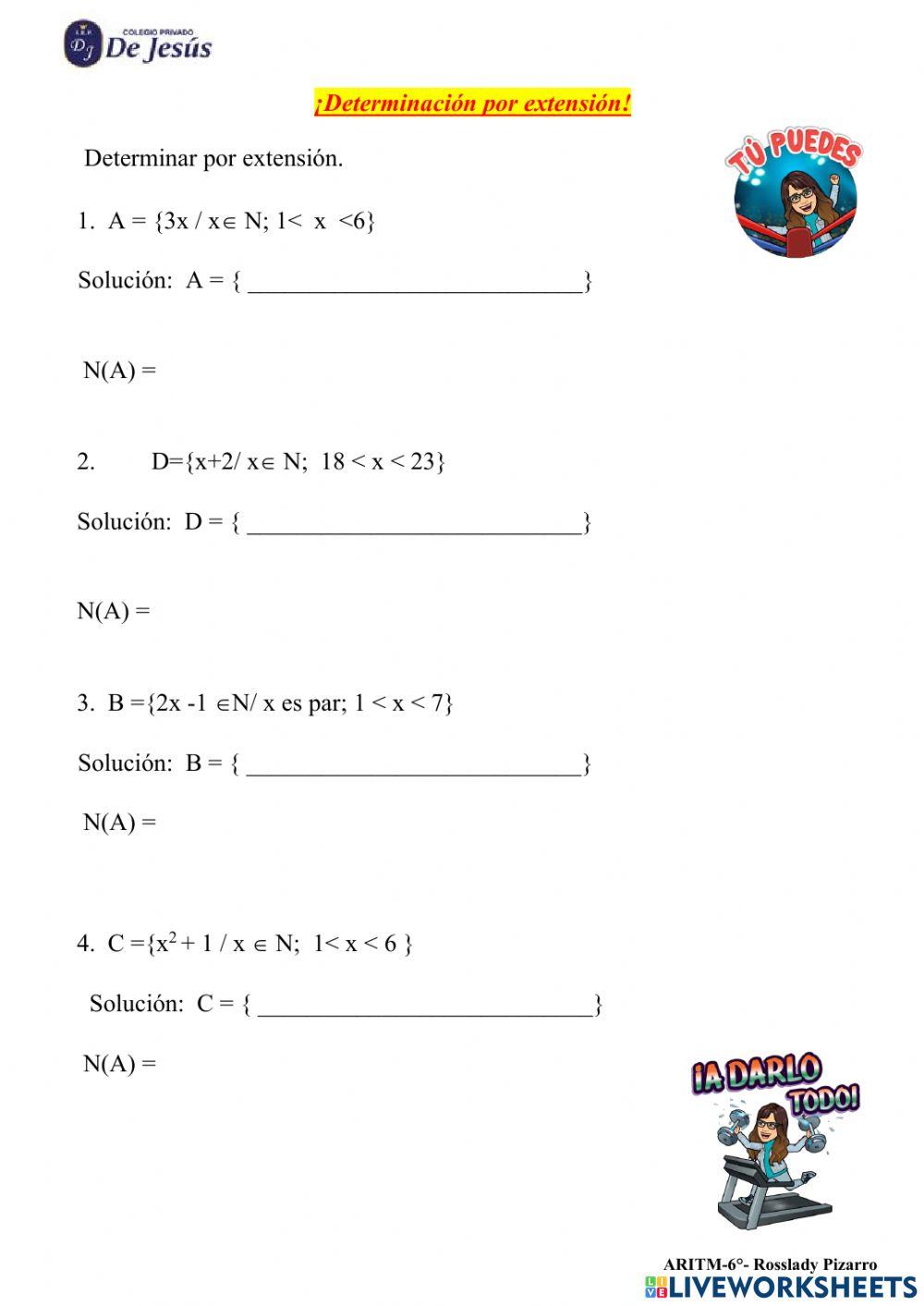 Determinación por extensión