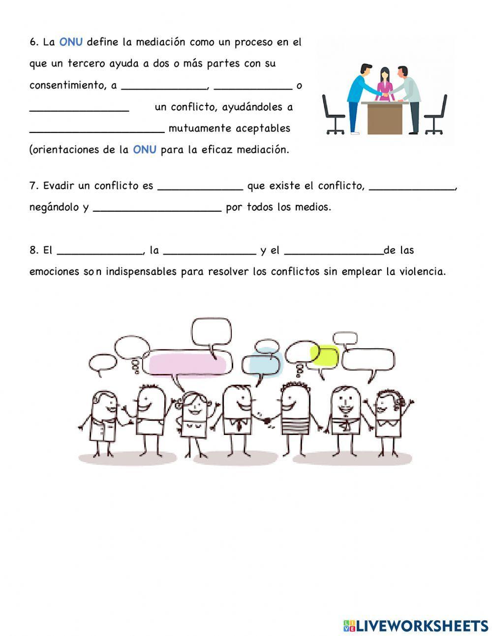Los Conflictos: componentes de la convivencia diaria
