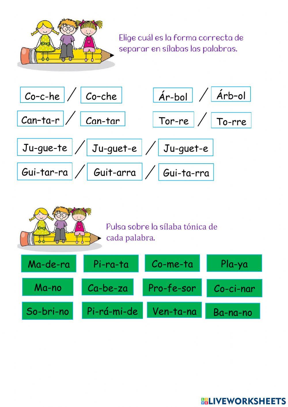 Sílaba Tónica y átona