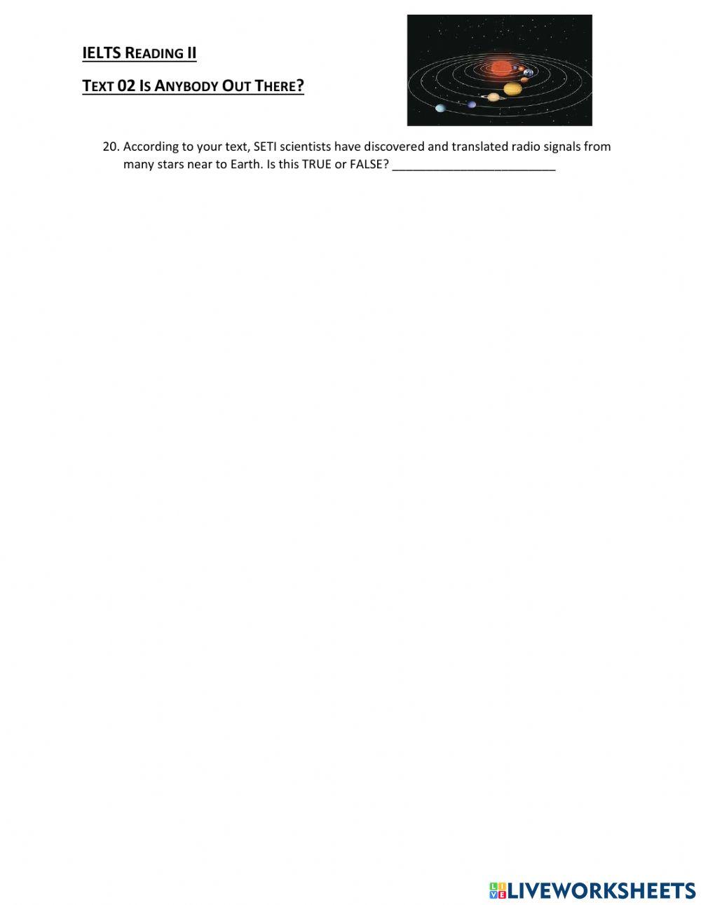 IELTS Text 02 Lesson 01 Homework