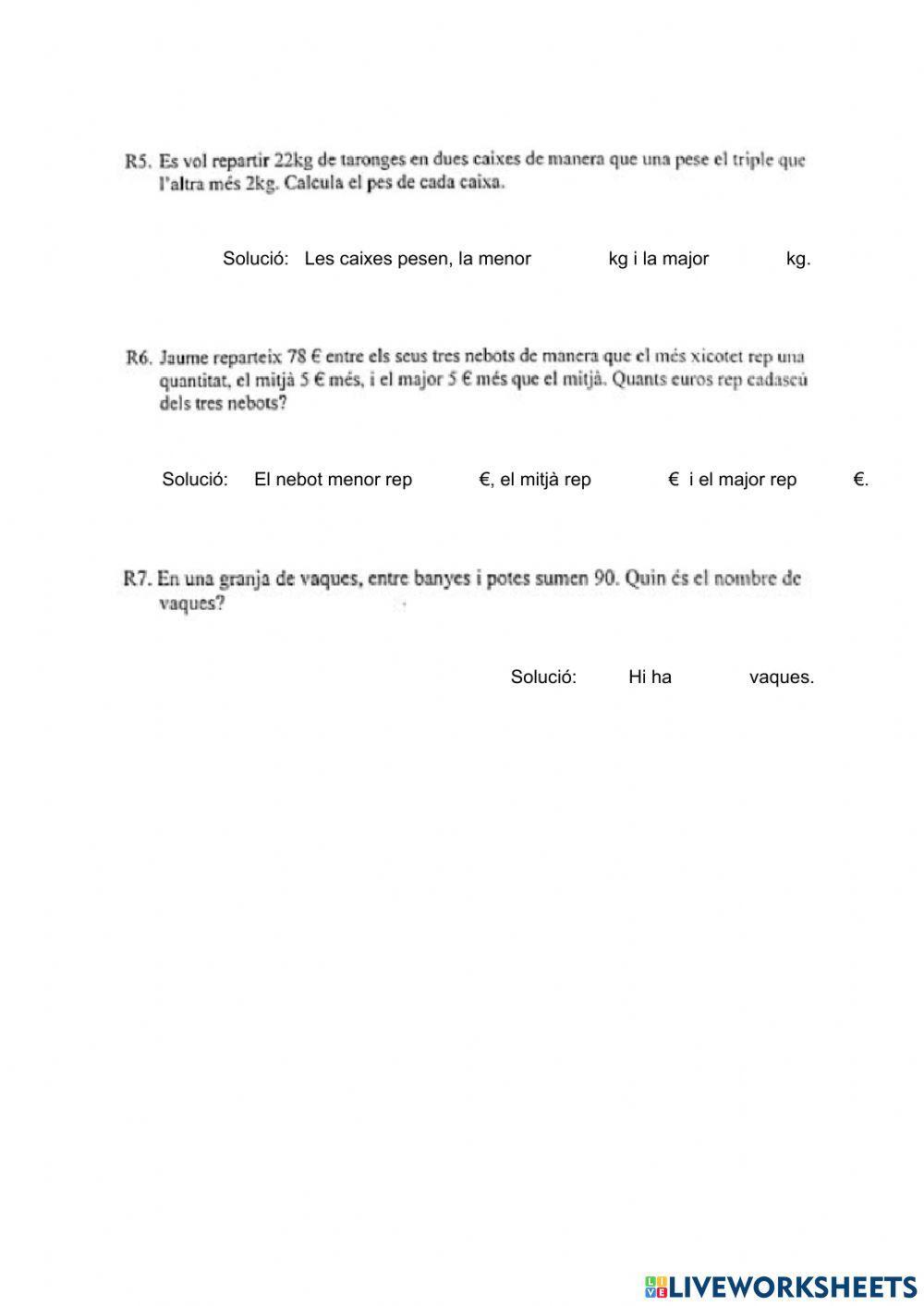 Repàs equacions de 1er grau