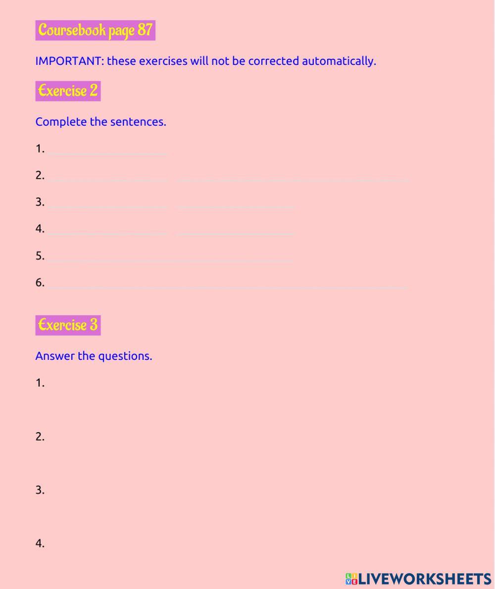 Page 87, exercises 2 and 3