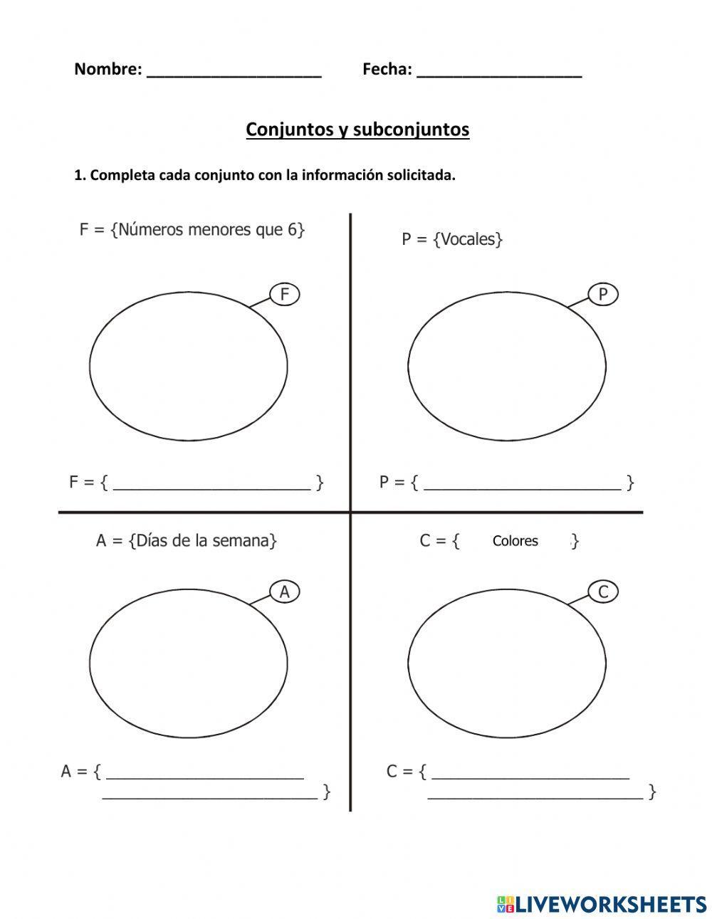Conjuntos y subconjuntos
