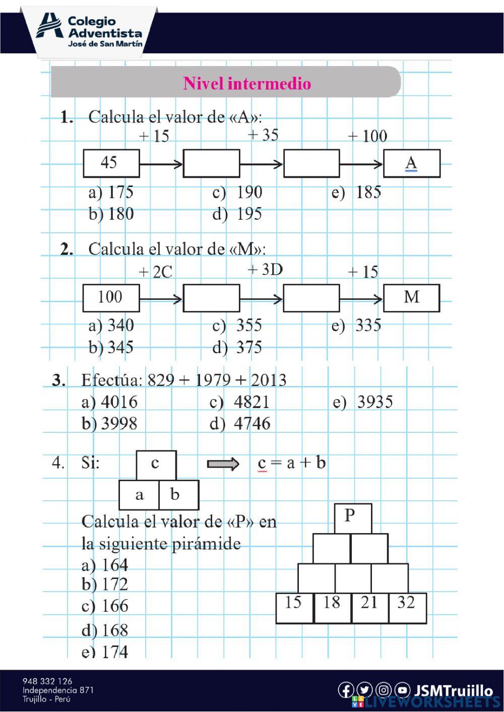 Propiedades de la adición